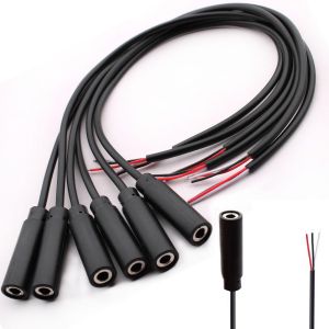 VornixorSarlshop-6pcs connecteur Jack Femelle 3.5 TRS 3 p&ocirc;les C&acirc;ble Jack Audio 3.5mm, Jack Stereo 3.5 mm, connecteur Jack 3.5 a souder,pour r&eacute;paration de c&acirc;ble Audio(30cm - Neuf