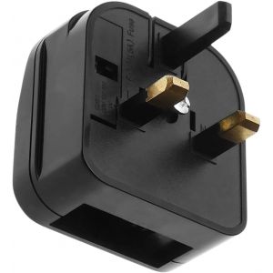 JGD-1 adaptateur de prise europ&eacute;enne vers prise britannique, adaptateur de prise UE vers Royaume-Uni avec fusible 5 A, prise de type C EU2 broches CEE7 vers prise britannique de type G, prise UE 2 br - Neuf