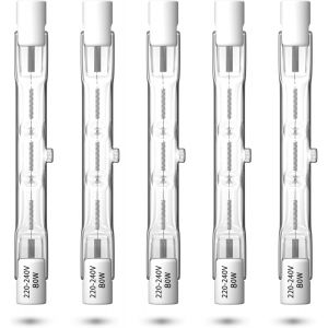 Kalanka-Dimmable R7s 78mm 80w Ampoule Halog&iquest;&iquest;Ne Crayon Ac220-240v 1390lm J78 Projecteur Halog&iquest;&iquest;Ne Lin&iquest;&iquest;Aire Pour L&iexcl;&macr;&iquest;&iquest;Clairage De Paysage, S&iquest;&iquest;Curit&iquest;&iquest;, Lampadaire, Lot De 5, Blanc Chaud 2800k - Neuf