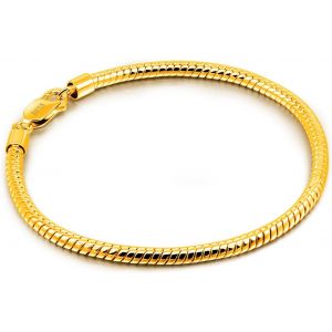 Eryi-Bracelet En Forme Serpent 3mm 4mm En 925 Argent, 6.3"" - 9.5"" Gourmette Maille Ronde Chaîne Serpentine Doré 16-24cm Cadeau De Bijoux Fête Anniversaire Pour Homme Femme - Neuf