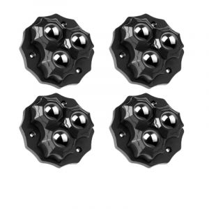 D&eacute;placement de meubles sans effort : Roulettes pivotantes autocollantes Le noir - Neuf