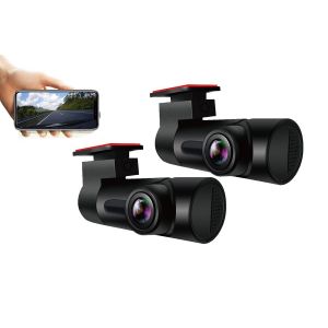 2 cam&eacute;ras embarqu&eacute;es WiFi 1080p avec vision nocturne et objectif grand angle de 120&deg; - Neuf