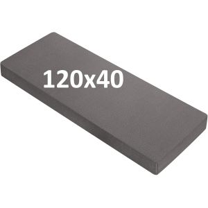 Ulteronixshop-Coussin De Banc En Lin 120x40x5 Cm, Coussins D'assise D'int&eacute;rieur Renforc&eacute;s Et Respirants, Coussin De Banc Haute Densit&eacute; Avec Dessous Antid&eacute;rapant, Coussin D'int&eacute;rieur Pour Baie Vitr&eacute;e( - Neuf