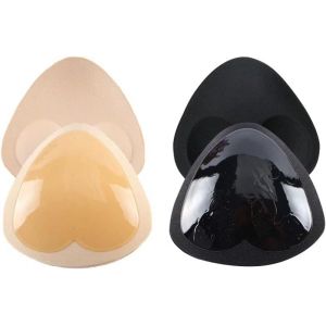 2 Paires Soutien Gorge Invisible Autoadhésifs Push Up Avec Coussinets Triangulaires En Silicone Pour Les Maillots De Bain Et Bikinis - Neuf