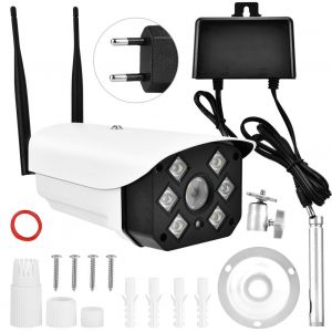 Camera WiFi exterieure etanche HD couleur, enregistrement video continu hors tension (prise EU/720P) - Neuf