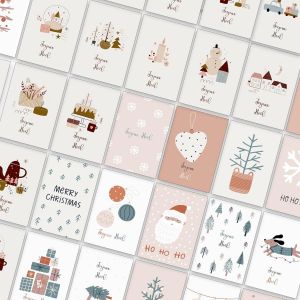 Cartes de Noël avec enveloppe Set de 30 pièces - En français - A6 cartes pliables cartes de v?ux de Noël - Neuf