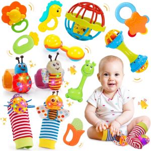 Tdrfl-Jouet Bebe 0 3 6 9 12 Mois,Hochet Bebe 0-12 Mois Jeux Eveil Bebe 0-6-9 Mois Jouet Bébé Cadeau 0-6-9 Mois Fille Garçon Jeux Bebe 0-6 Mois Montessori Jeux Bébé 0-12 Mois Jouet Nouveau Né Garçon F - Neuf