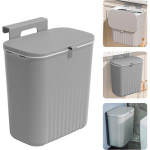 Poubelle De Cuisine, Sous Le Comptoir De Cuisine Avec Couvercle, 9 L, Poubelle Murale &Agrave; Fixer Sous L'&eacute;vier, La Porte De Placard, L'armoire De Cuisine, Le Camping, La Salle De Bain, La Chambre - Neuf