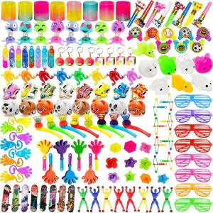 MEVRONISSHOP-Anniversaire Garcon Fille, 160 Pcs Jouets Cadeau Anniversaire Enfants, Remplissage de Sacs-Cadeaux, Pinata Mixte Assortiment Jouet Pour Fille Gar&ccedil;on, Cadeaux de No&euml;l du Carnaval - Neuf