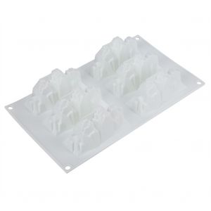 Hjlian Moules A Fondant En Silicone A 6 Grilles, De Qualite Alimentaire, Pour Decoration De Gateaux Au Chocolat - Neuf