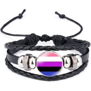 Kal-Accessoires Lgbtq Bracelet De Fierté Avec Boîte-Cadeau, Trucs Transgenres Bisexuels Gays Gay Cadeaux Lesbiennes Pour Couple Hommes Femmes Adolescent La Saint-Valentin 01 - Neuf