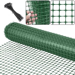 Mevronisshop-1m X 20m Clôture De Jardin, Clôture En Plastique De Maille [Lourde] Clôture Temporaire De Sécurité, Barrière D'animal Pour Chien, Jardin Légumes Volatile Poulet Réutilisable Bordure Net - Neuf