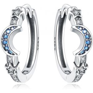 Kalanka-Boucles D'oreilles Cr&eacute;oles En Argent Sterling 925 Pour Femme, Hypoallerg&eacute;niques, Style Huggie - Neuf