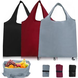 SJZG-Lot De 3 Sacs De Courses Pliable, Sac Pliable R&eacute;utilisables Noir/Gris/Bordeaux Sac &Agrave; Provisions Pour Courses Ext&eacute;rieur Voyage Shopping - Neuf