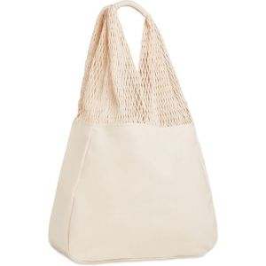 SJZG-Grand Sac De Plage Pour Femme, Fourre-Tout Filet De Mode, Coton Naturel, 50X14X38 - Neuf