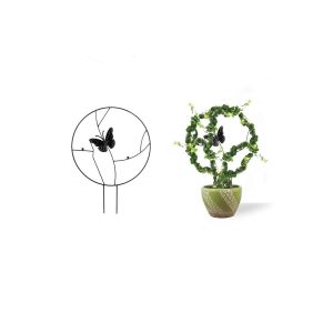 Tuteur M&eacute;tallique Pour Plantes Grimpantes - Motif Papillon, Structure En Fer, 30 X 40,5 Cm - Neuf