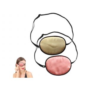 Ensemble de cache-yeux en soie de m&ucirc;rier - Champagne et rose, ajustable, r&eacute;utilisable - Neuf