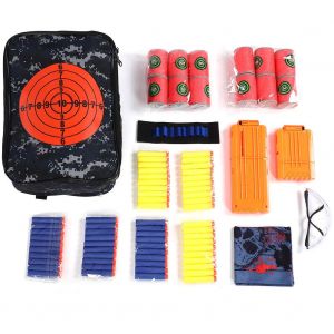 Pistolet Jouet Leger Et Portable Pour Enfants, Sac A Dos, Balles En Mousse, Clips, Kit D'accessoires - Neuf