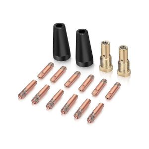 16pcs Flux Core Kit d'embouts de buse sans gaz K3493-1,0,030 pouce d'embouts de contact et diffuseurs de gaz avec Centur - Neuf