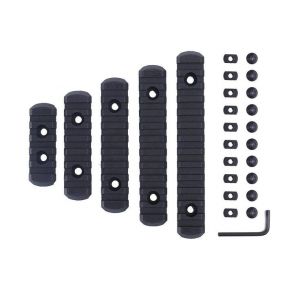 Ensemble D'adaptateurs Pour Rail Picatinny M-Lok 5 Pièces : Sections À 13, 11, 9, 7 Et 5 Emplacements Pour Une Personnalisation Tactique - Neuf