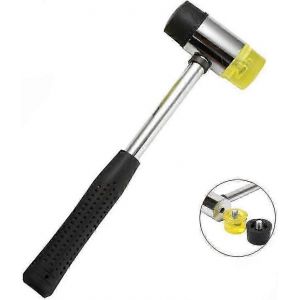 Marteau &agrave; double t&ecirc;te en nylon et caoutchouc souple avec manche antid&eacute;rapant pour la cr&eacute;ation de bijoux (35 mm) - KeJ - Neuf