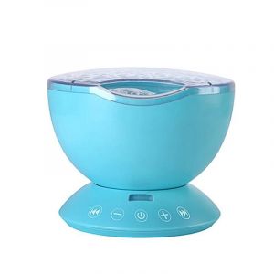 Projecteur De Veilleuse Avec 7 Couleurs Ocean Wave Lampe D'ambiance Avec Haut-Parleur Int&eacute;gr&eacute; Lecteur De Musique Pour Chambre De B&eacute;b&eacute; Salon Bleu - Neuf
