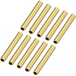 Kalanka-Laiton Tube (4mm Od X 0.5mm Paroi T X 30mm L) 10pcs, Artisanat Tubes Pour Maison D&eacute;coration, Bricolage Artisanat - Neuf