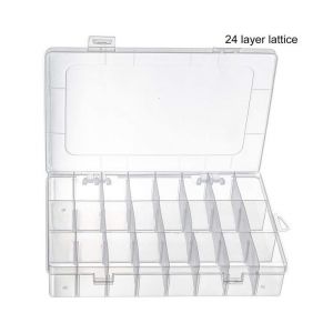 Boîte De Rangement Transparente Réglable À 24 Compartiments Pour Perles, Objets Artisanaux Et Articles De Pêche ¿ Solution De Rangement Durable Et Personnalisable - Neuf