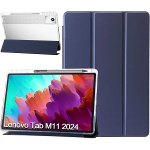 Kal-Étui Fin Et Léger Pour Lenovo M11 11"""" Version 2024, Support À Trois Volets Avec Fente Pour Stylo (Bleu), Tb-330fu - Neuf