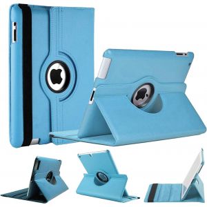 Kal-Étui Rotatif Pour Ipad 2/3/4 (Ancien Modèle) 9,7'' U2013 Rotation À 360 ° En Cuir Pu Résistant Aux Chocs Avec Fonction Veille/Réveil Automatique (Bleu Ciel) - Neuf