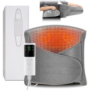 Jgd-Ceinture Lombaire Chauffante, 125 X 30 Cm Coussin De Chauffage &Eacute;lectrique Pour Dos, Ventre Et Taille, 9 Niveaux De Temp&eacute;rature, 4 R&eacute;glages De Minuterie, Arr&ecirc;t Automatique, Protection Surchauffe - Neuf