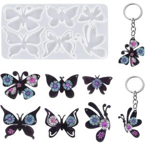 Bijoux En R&eacute;sine &Eacute;poxy Moules Pendentif Collier Boucles D'oreilles Moules En Silicone Papillon Bijoux Moules En R&eacute;sine Coul&eacute;e Moule En Cristal Pour Bricolage - Neuf