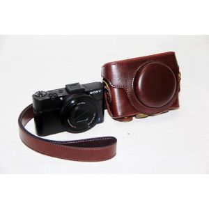café - Étui En Cuir Pu Pour Appareil Photo, Housse Avec Sangle, Pour Sony Rx100 Ii Iii Iv V Rx100 Vi, Nouvelle Collection - Neuf