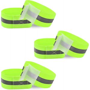 Kal-6 Pi&egrave;ces Brassard R&eacute;fl&eacute;chissant, Bande Reflechissante Autocollante Haute Visibilit&eacute; Pour Sport, Bande Reflechissante Velo, Brassard Securite Compatible Avec Activit&eacute;s Nocturnes Cyclisme Course &Agrave; - Neuf