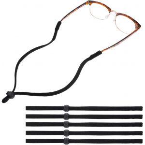 Lot De 5 Chaînes Réglables Pour Lunettes - Sangle Réglable - Antidérapante - Avec Une Bonne Absorption De La Transpiration - Pour Hommes Et Femmes - Sport - Neuf