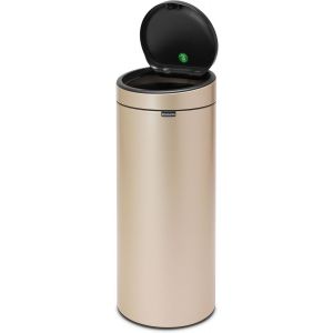 Touch Bin New, 30 Litres, Avec Seau Int&eacute;rieur En Plastique - Metallic Gold - Neuf