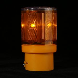 1 lampe solaire LED d'avertissement d'urgence, lampe d'alarme, feu jaune pour la circulation routiere et le bateau - Neuf