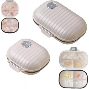Pack De 2 Portable Boîte À Pilules, 7 Compartiments, Mini Voyage Boîte À Pilules, Pilule Tous Les Jours Organisateur, L'épreuve De L'humidité, De La Bourse, Bureau, Voyages, Plein-Air (S/L) - Neuf