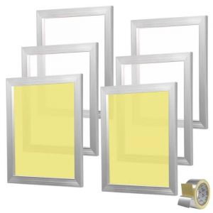 Kit De S&eacute;rigraphie-Duoku- 16 X 20 Pouces- Aluminium- 6 Cadres- Avec 110 Mailles En Nylon Haute Tension Et Ruban D'&eacute;tanch&eacute;it&eacute; - Neuf