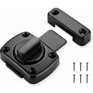 Noir (Petite Salle De Bain,Loquet De Rotation,P&ecirc;ne De Porte,P&ecirc;ne De Porte,Serrure Antivol Fixe Suppl&eacute;mentaire Pour Le Loquet En Tout - Neuf