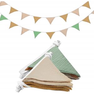 Kyaoayo-2 Pcs Guirlande Fanions Tissus, Guirlandes Pour La Décoration De Chambre De Filles Et De Garçons, Excellent Accessoire Pour Lit De Maison, Cadeau De Décoration Murale - Neuf
