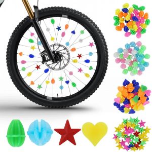 Kal-144 Pièces Perles Rayons Vélo, Décorations Colorées Pour Rayons De Vélo, Clip Rayon Vélo Coloré Réflecteurs De Rayons De Vélo, Clips De Rayons De Vélo, Convient Pour Une Large Gamme De Vélos. - Neuf