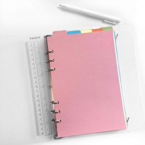 ERYI-Recharge Pour 8.5 Pouces A5 Couverture 6 Trous Anneau Rond Voir Classeur Dossier(A5 Divider Vertical Colored Paper, 1 Package) - Neuf