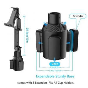 Support De Téléphone Réglable Pour Voiture,Support De Tablette,Support De Téléphone Portable,Base Triangulaire,Barre D'inclinaison 360,Support De Coussin Pour Auto,270.Black. - Neuf