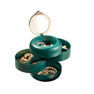 Organisateur De Bo&icirc;te &Agrave; Bijoux, &Eacute;tui &Agrave; Bijoux De Voyage, Petites Bo&icirc;tes &Agrave; Bijoux Pour Femmes, Porte-Boucle D'oreille &Agrave; 4 Couches - Neuf