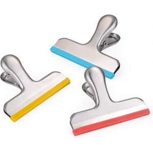 Support - Paquet De 12 Sachets À Chips Recouverts De Silicone - Pas De Bords Tranchants - Sac Alimentaire À Code Couleur - Hermétique, Lourd, 3 Pouces De Large - Neuf