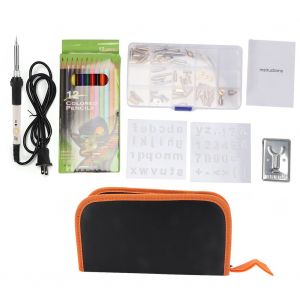 Kit de fer a repasser electrique a temperature reglable avec 53 pointes de fer, prise americaine blanche 110 V - Neuf