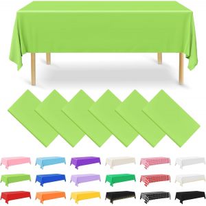 SJZG-Lot De 6 Nappes Rectangulaires Jetables En Plastique Vert Sauge 137 X 274 Cm Pour F&ecirc;te, Fian&ccedil;ailles, Mariage, Bapt&ecirc;me, Anniversaire - Neuf