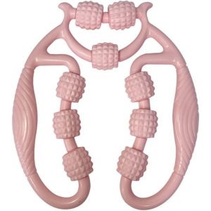 Rouleau Musculaire Pour Jambes, Rouleau De Massage Anti-Cellulite 360 &deg;, Pour Les Muscles Manuel 9 Roues Rouleau Cellulite Pour Les Cuisses Rouleau En Mousse, Soulage La Fatigue, Rose - Neuf