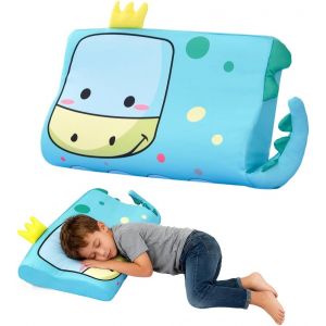 Ulteronixshop-Schlummerkids Coussin pour enfant en forme d'animaux mignons - Coussin &agrave; m&eacute;moire de forme ergonomique - Respirant - Cadeau d'anniversaire - Pour des r&ecirc;ves doux - Hippopotame - Neuf